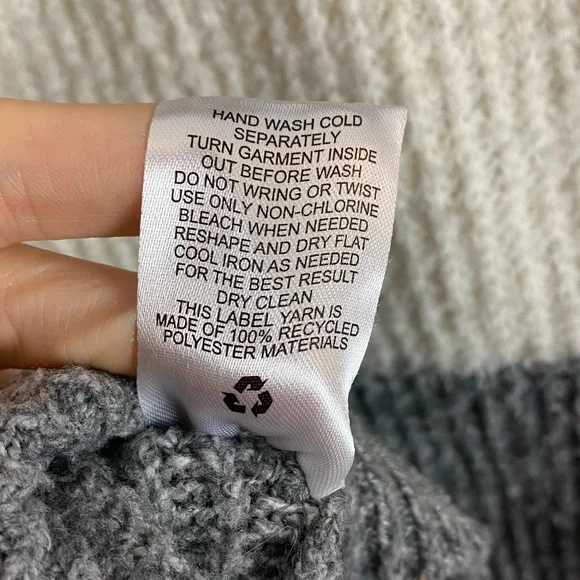 Pink Rose Gray & White Ribbed Collared Sweater - Picture 6 of 9